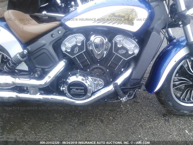 56KMSA001H3118435 - 2017 INDIAN MOTORCYCLE CO. SCOUT ABS BLUE photo 8