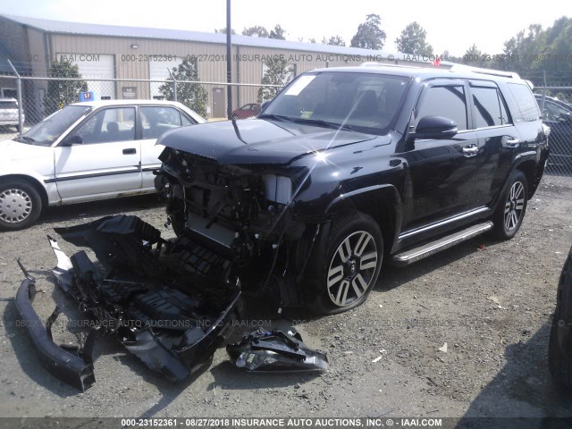 JTEBU5JR0H5470398 - 2017 TOYOTA 4RUNNER SR5 PREM/LTDL/TRAIL/TRD BLACK photo 2