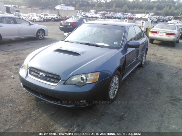 4S3BL676756205686 - 2005 SUBARU LEGACY GT LIMITED BLUE photo 2