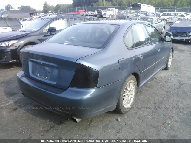 4S3BL676756205686 - 2005 SUBARU LEGACY GT LIMITED BLUE photo 4