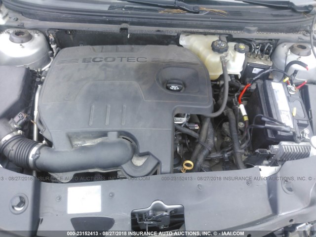 1G1ZC5EU2CF326304 - 2012 CHEVROLET MALIBU 1LT ვერცხლისფერი ფოტო 10