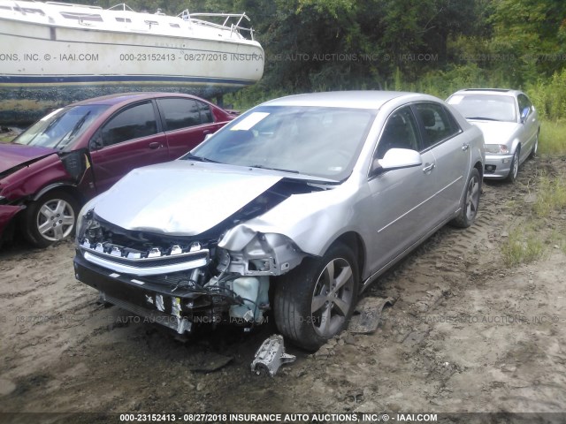 1G1ZC5EU2CF326304 - 2012 CHEVROLET MALIBU 1LT ვერცხლისფერი ფოტო 2