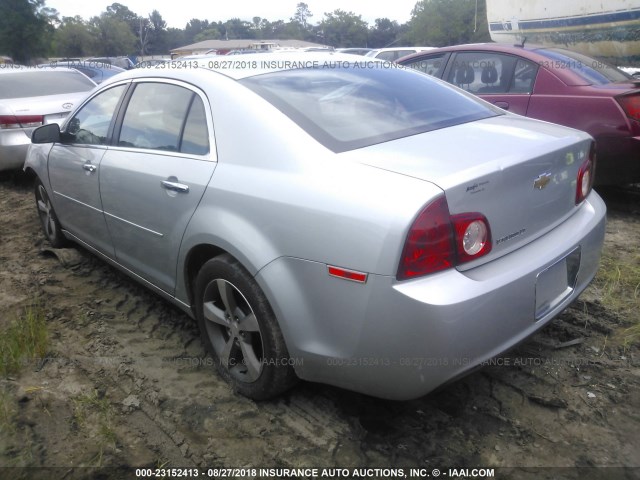 1G1ZC5EU2CF326304 - 2012 CHEVROLET MALIBU 1LT ვერცხლისფერი ფოტო 3