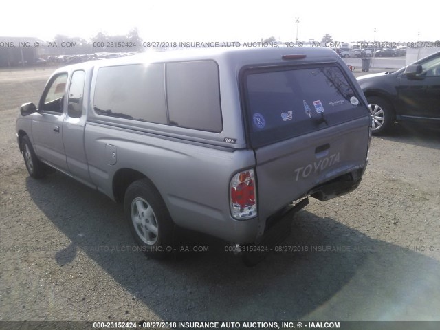 4TAVL52N6TZ130315 - 1996 TOYOTA TACOMA XTRACAB SILVER photo 3