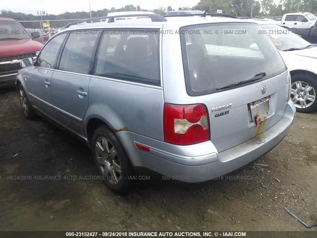 WVWWH63B22E208258 - 2002 VOLKSWAGEN PASSAT GLX 浅蓝色 照片 3
