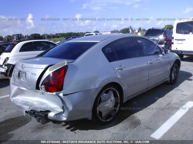 1N4BA41E14C848454 - 2004 NISSAN MAXIMA SE/SL SILVER photo 6