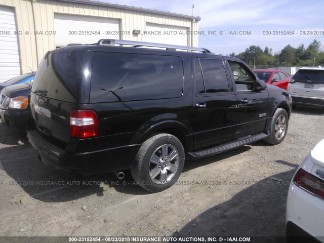 1FMFK19537LA39503 - 2007 FORD EXPEDITION EL LIMITED BLACK photo 4