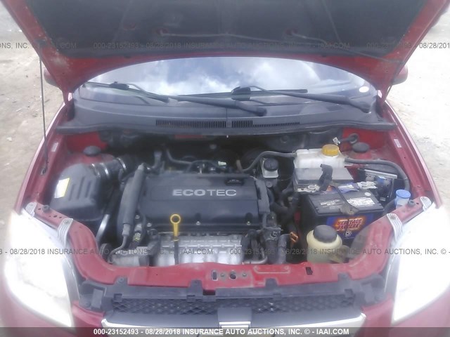 KL1TD56E49B340701 - 2009 CHEVROLET AVEO LS/LT 红色 照片 10
