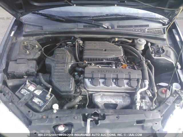 1HGES16395L011254 - 2005 HONDA CIVIC DX VP BLACK photo 10