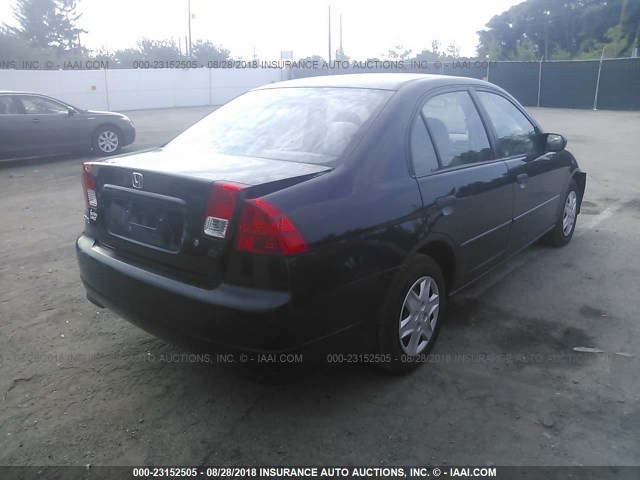 1HGES16395L011254 - 2005 HONDA CIVIC DX VP BLACK photo 4