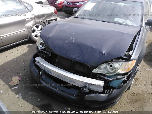 4S3BL616586226534 - 2008 SUBARU LEGACY 2.5I BLACK photo 6