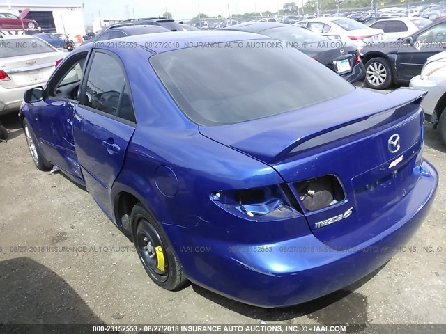 1YVFP80D735M21327 - 2003 MAZDA 6 S BLUE photo 3