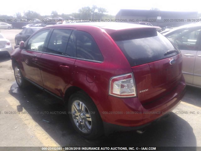 2FMDK49C27BA95245 - 2007 FORD EDGE SEL PLUS MAROON photo 3