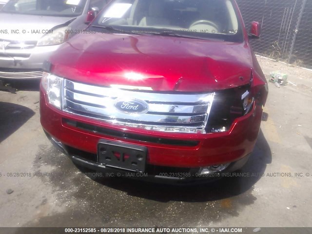 2FMDK49C27BA95245 - 2007 FORD EDGE SEL PLUS MAROON photo 6