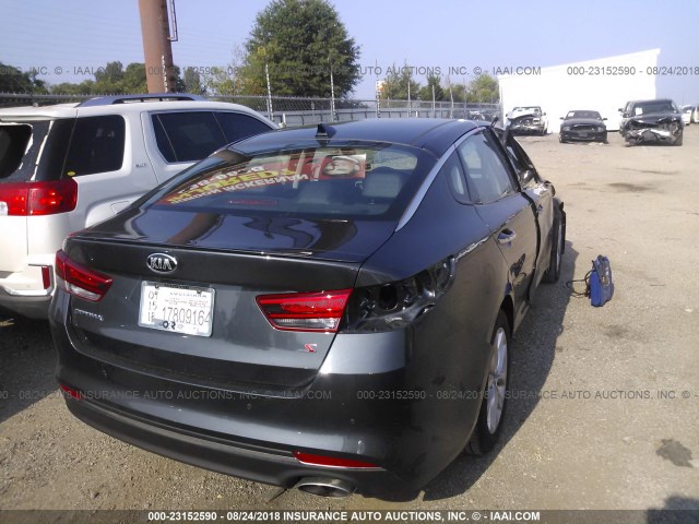 5XXGT4L35JG247498 - 2018 KIA OPTIMA LX/S GRAY photo 4