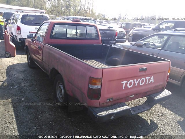 4TARN81A4RZ176844 - 1994 TOYOTA PICKUP 1/2 TON SHORT WHEELBASE STB RED photo 3