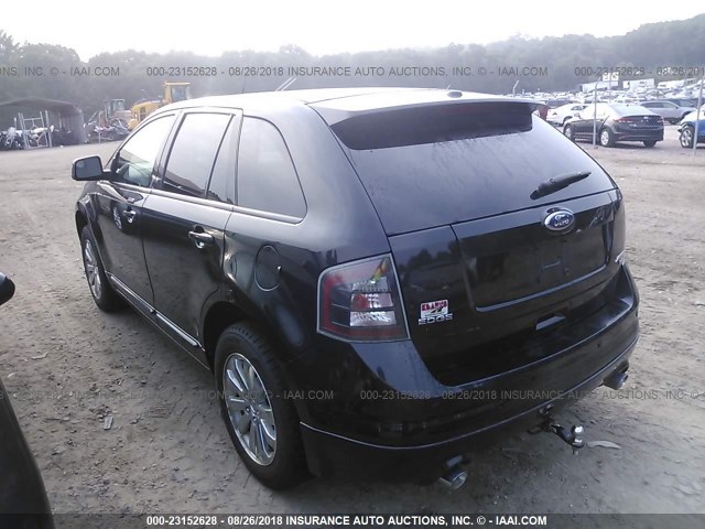 2FMDK4AC1ABB10823 - 2010 FORD EDGE SPORT BLACK photo 3