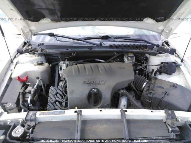 1G2HX52K65U243519 - 2005 PONTIAC BONNEVILLE SE WHITE photo 10