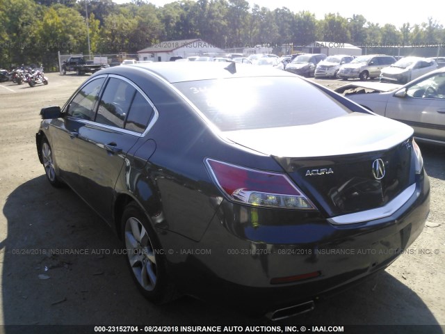 19UUA8F57CA024876 - 2012 ACURA TL GRAY photo 3