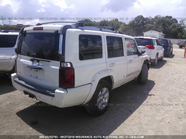 1J8HH58N06C309640 - 2006 JEEP COMMANDER LIMITED WHITE photo 4