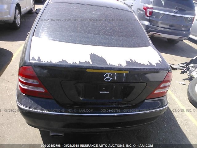 WDBRF40J14F485496 - 2004 MERCEDES-BENZ C 230K SPORT SEDAN BLACK photo 6