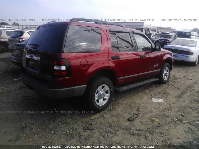 1FMEU62E46UB01142 - 2006 FORD EXPLORER XLS RED photo 4