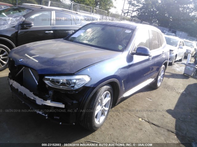 5UXTR9C55JLD67525 - 2018 BMW X3 XDRIVEM40I BLUE photo 2