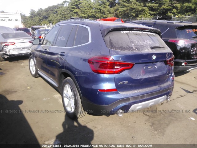 5UXTR9C55JLD67525 - 2018 BMW X3 XDRIVEM40I BLUE photo 3