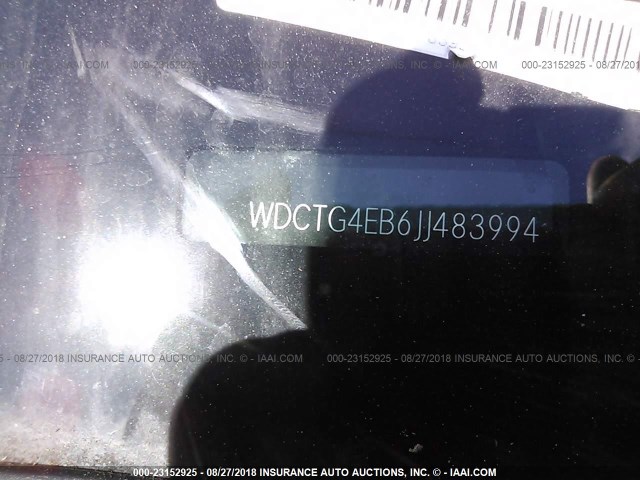 WDCTG4EB6JJ483994 - 2018 MERCEDES-BENZ GLA 250 BLACK photo 9