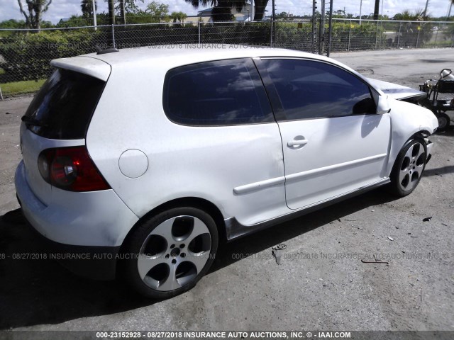 WVWEV71K16W068247 - 2006 VOLKSWAGEN NEW GTI WHITE photo 4