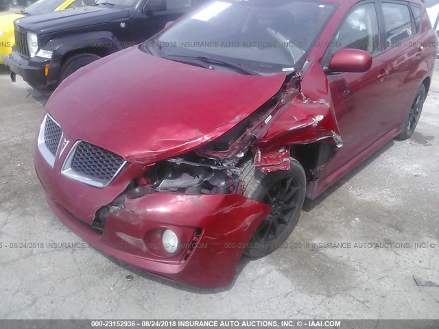 5Y2SR67059Z419137 - 2009 PONTIAC VIBE GT RED photo 6