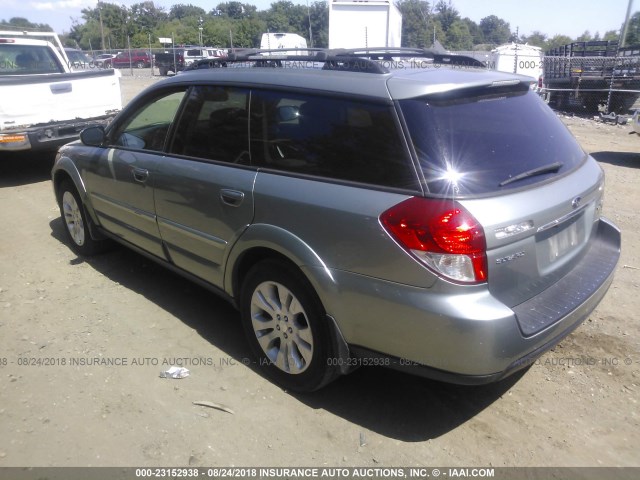 4S4BP66C797334518 - 2009 SUBARU OUTBACK 2.5I LIMITED SILVER photo 3