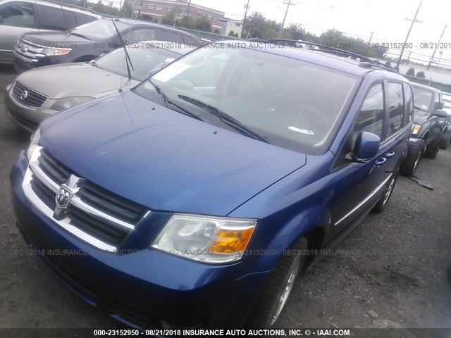 2D4RN5D18AR409611 - 2010 DODGE GRAND CARAVAN  BLUE photo 2