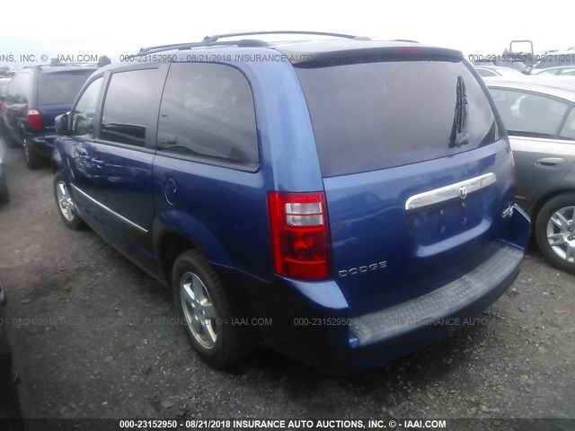 2D4RN5D18AR409611 - 2010 DODGE GRAND CARAVAN  BLUE photo 3