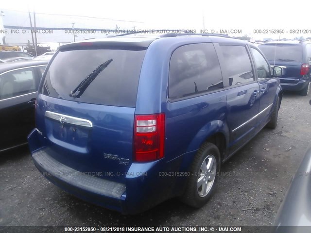 2D4RN5D18AR409611 - 2010 DODGE GRAND CARAVAN  BLUE photo 4