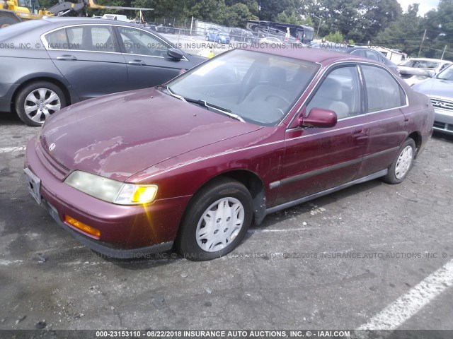 1HGCD5530SA087978 - 1995 HONDA ACCORD LX/EX BURGUNDY photo 2