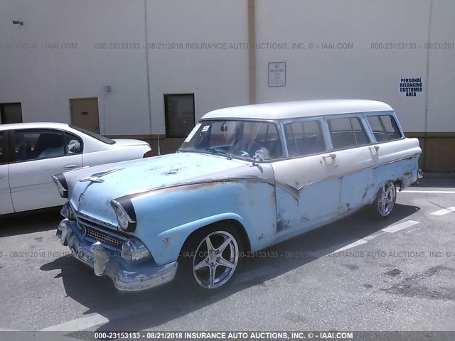 U5NX173241 - 1955 FORD STATION WAGON 8  BLUE photo 2