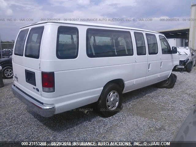 1FBSS3BL6EDA00956 - 2014 FORD ECONOLINE E350 SUPER DUTY WAGON WHITE photo 4