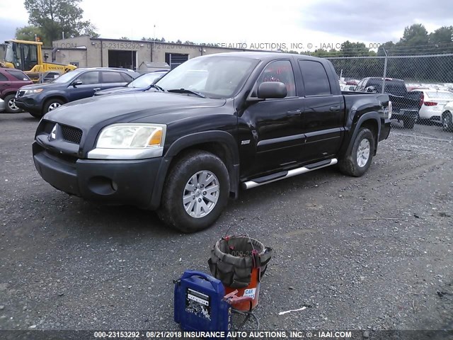 1Z7HT38K06S574844 - 2006 MITSUBISHI RAIDER DUROCROSS BLACK photo 2