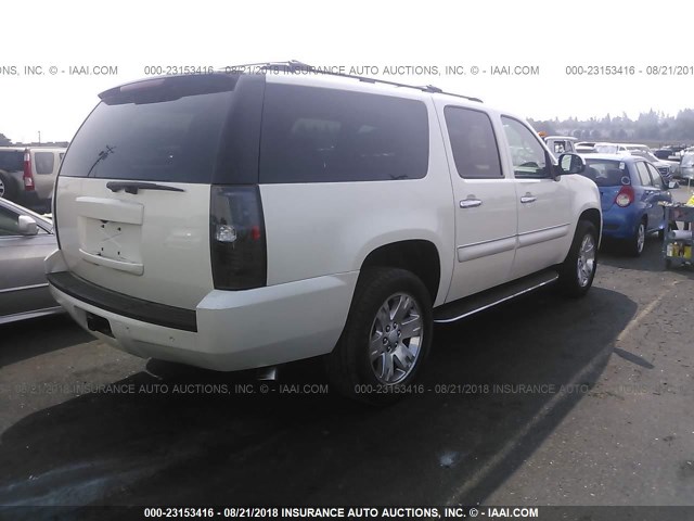 1GKFK163X8R209463 - 2008 GMC YUKON XL K1500 WHITE photo 4