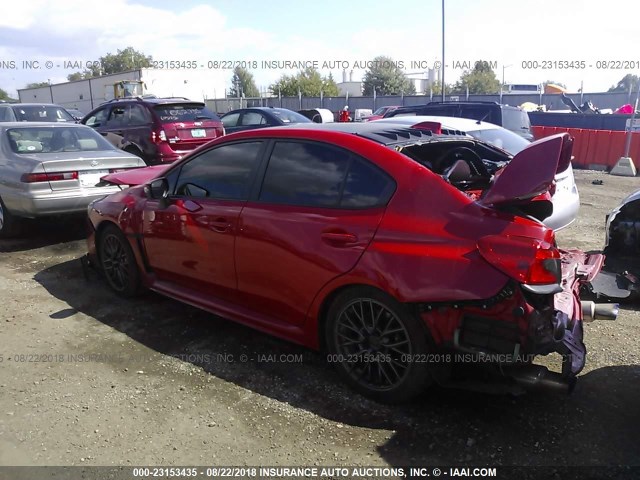 JF1VA2M60H9811288 - 2017 SUBARU WRX STI RED photo 3