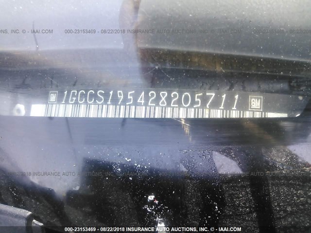 1GCCS195428205711 - 2002 CHEVROLET S TRUCK S10 Dark Blue photo 9