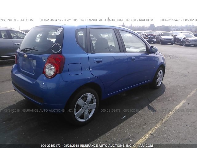 KL1TD66EX9B660319 - 2009 CHEVROLET AVEO LS/LT 蓝色 照片 4