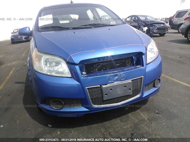 KL1TD66EX9B660319 - 2009 CHEVROLET AVEO LS/LT 蓝色 照片 6