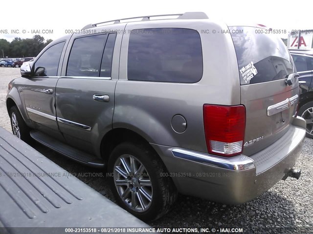 1A8HW58217F581187 - 2007 CHRYSLER ASPEN LIMITED GOLD photo 3
