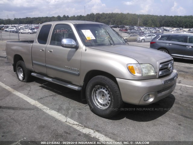 5TBRT34154S444280 - 2004 TOYOTA TUNDRA ACCESS CAB SR5 GOLD photo 1