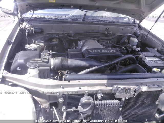 5TBRT34154S444280 - 2004 TOYOTA TUNDRA ACCESS CAB SR5 GOLD photo 10