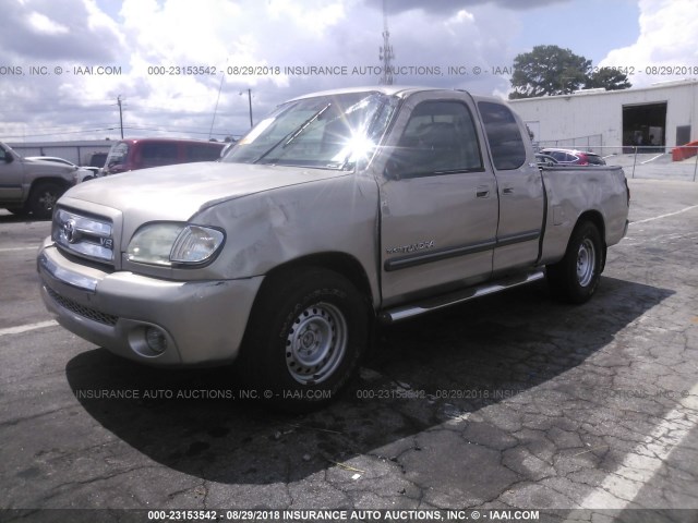 5TBRT34154S444280 - 2004 TOYOTA TUNDRA ACCESS CAB SR5 GOLD photo 2