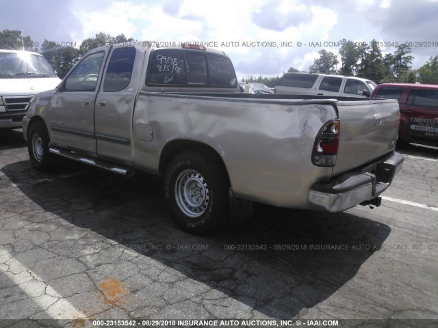 5TBRT34154S444280 - 2004 TOYOTA TUNDRA ACCESS CAB SR5 GOLD photo 3