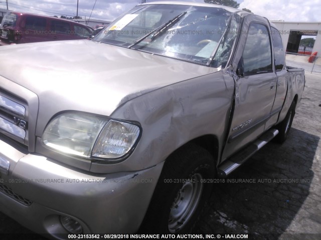 5TBRT34154S444280 - 2004 TOYOTA TUNDRA ACCESS CAB SR5 GOLD photo 6